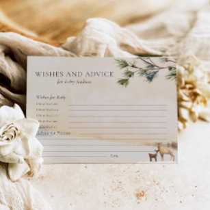 Wishes and Advice Winter Baby Shower Card