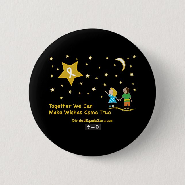 Wishes-Childhood Cancer Awareness Button (Front)