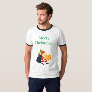 Wishes Christmas Printed Joy Celebration Ringer T-Shirt