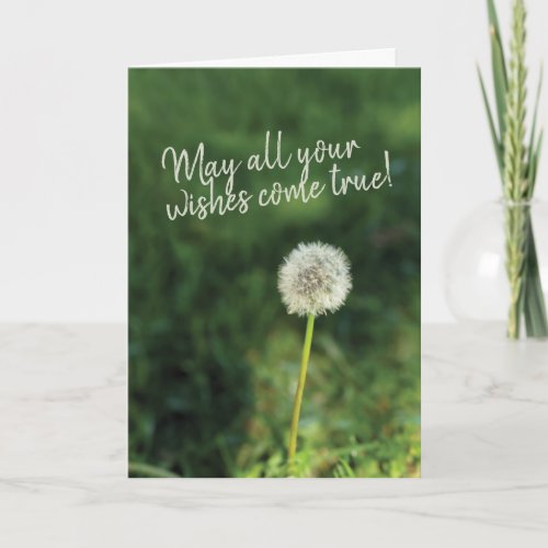 Wishes Come True Dandelion Birthday Card