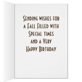 WISHES FOR A **HAPPY BIRTHDAY** & **FALL** (Inside (Right))