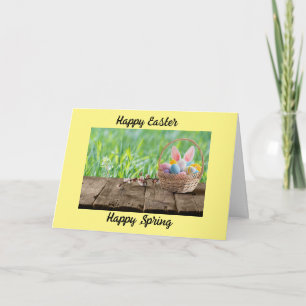 WISHES FOR A HAPPY EASTER/HAPPY SPRING HOLIDAY CARD