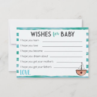 Wishes for Baby Advice Card