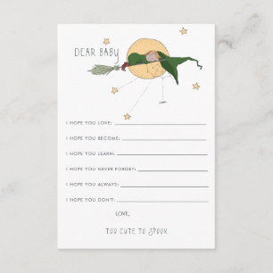 Wishes for Baby Advice Card Cute Witch