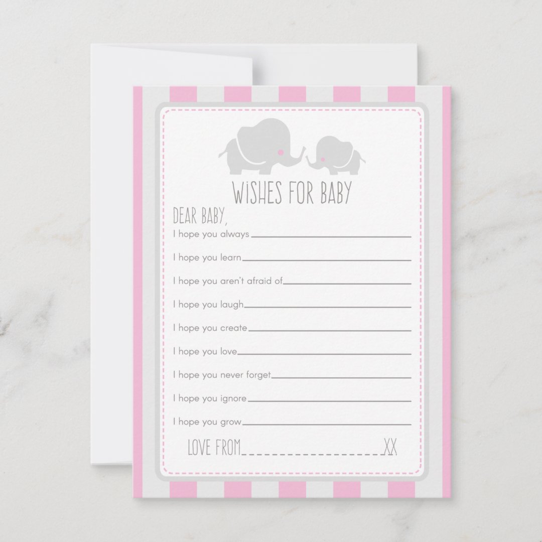 Wishes for Baby - Baby Shower Game Card | Zazzle