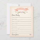 Wishes for Baby - Baby Shower Game Card (Front)