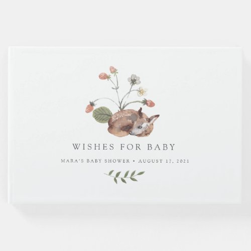Wishes For Baby Baby Shower Guest Book Woodland