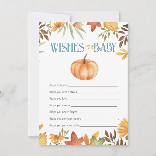 Wishes for Baby, Baby Shower Wish Enclosure (Front)