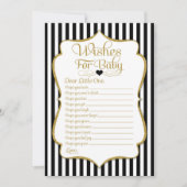 Wishes For Baby Black Gold Baby Shower Game (Front)