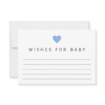 Wishes for Baby Blue Boy Shower Enclosure Card