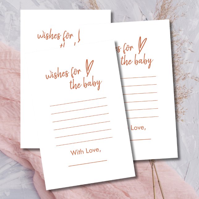 Wishes For Baby Boho Modern Heart Terracotta (Creator Uploaded)