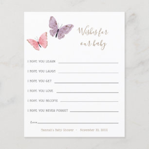 Wishes for Baby Butterfly Card