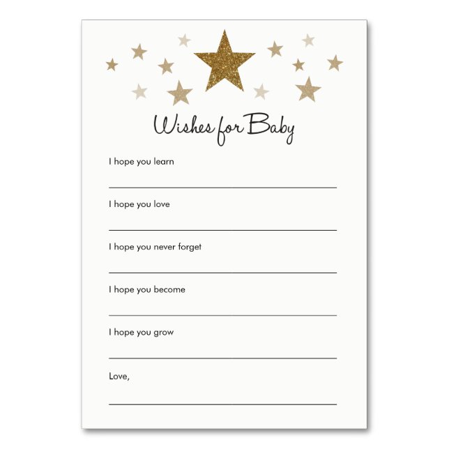 Wishes for Baby Card (Front)