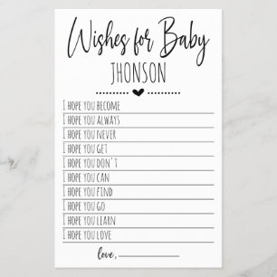 Wishes For Baby Card Flyer