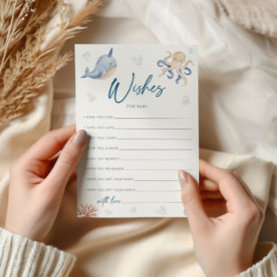 Wishes For Baby Card, Ocean Baby Shower Card