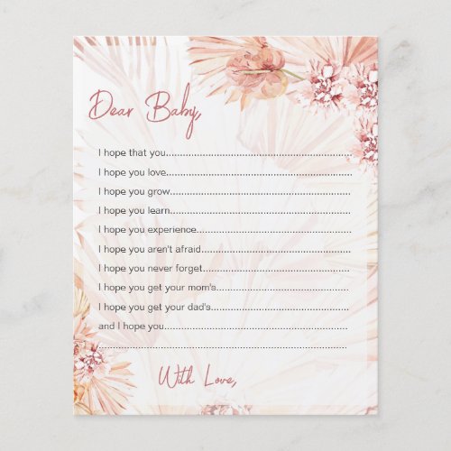 Wishes for Baby Cards Boho Blush Shower Sprinkle