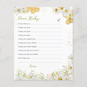 Wishes for Baby Cards Bumblebee Bee Yellow Shower