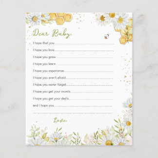 Wishes for Baby Cards Bumblebee Bee Yellow Shower