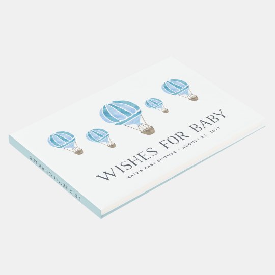 Wishes For Baby Hot Air Balloon Baby Shower Guest Book Zazzle Com
