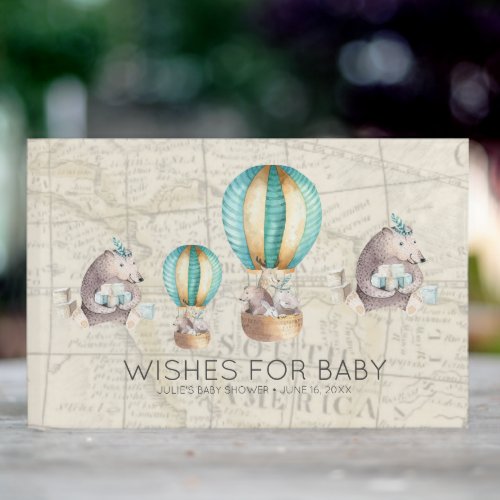 Wishes for Baby  Hot Air Balloon Baby Shower Guest Book
