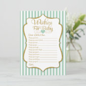 Wishes For Baby Mint Green Baby Shower Game (Standing Front)