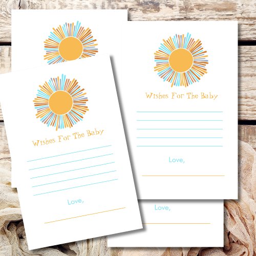Wishes For Baby Retro Boho Sun Baby Shower Themed