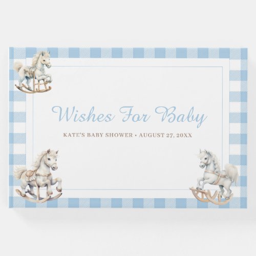 Wishes for Baby Rocking Horse Baby Shower  Guest Book