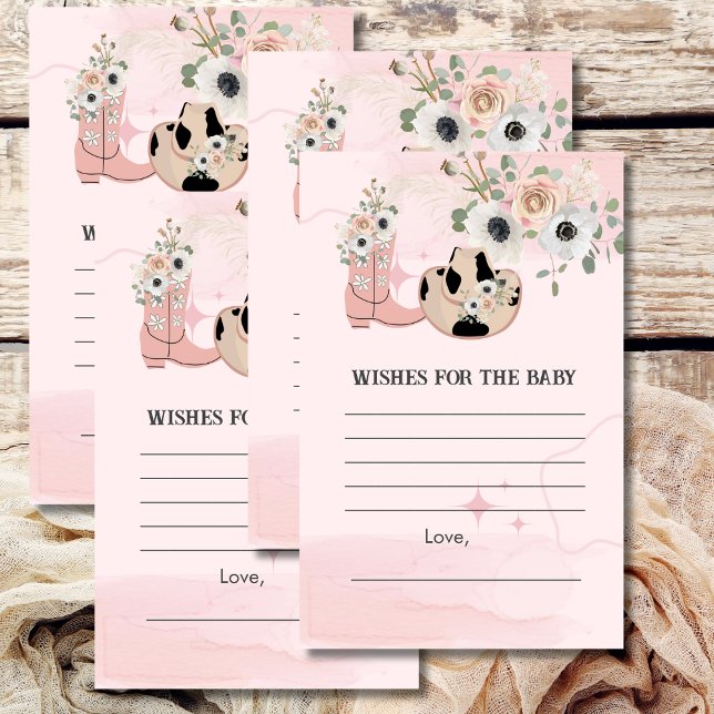 Wishes For Baby Saddle Up Western Cowgirl Theme (Creator Uploaded)