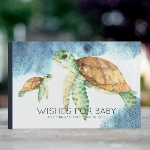 Wishes for Baby  Sea Turtles Baby Shower Guest Book