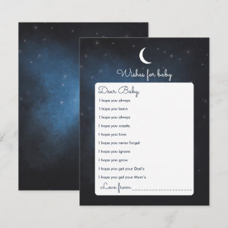 Wishes for Baby Shower Game Card