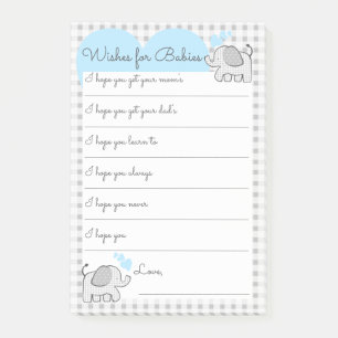 Wishes for Baby Shower Game Post-it Notes