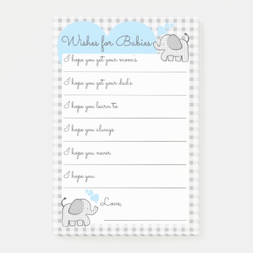 Wishes for Baby Shower Game Post_it Notes