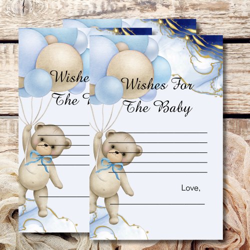 Wishes for baby shower game we can bearly wait