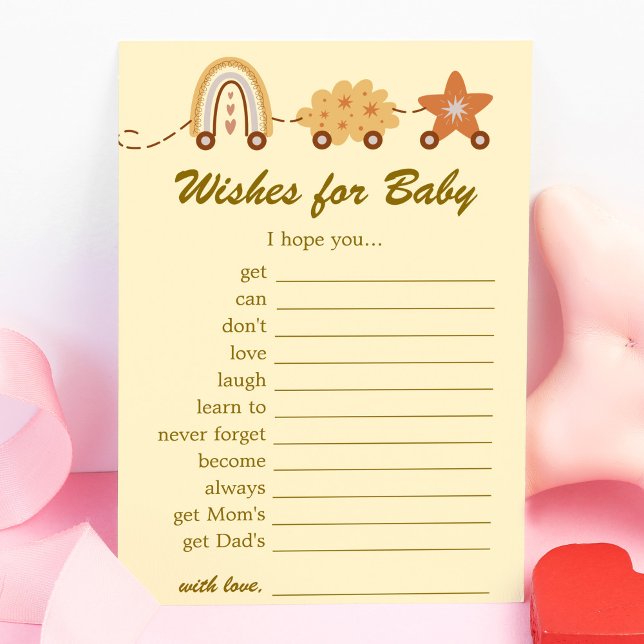 Wishes For Baby Shower Games and Advice Invitation (Creator Uploaded)