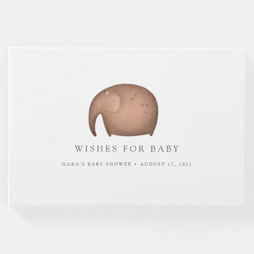 Wishes For Baby Shower Guest Book Elephant