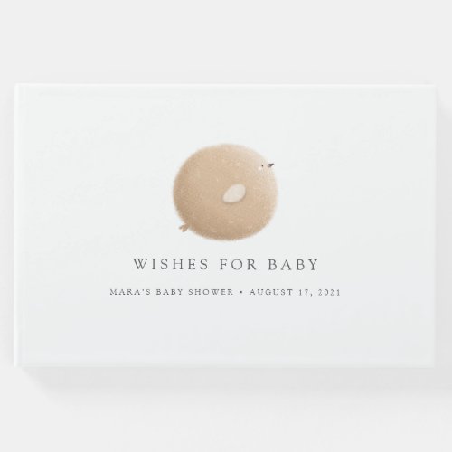 Wishes For Baby Shower Guest Book Minimalist