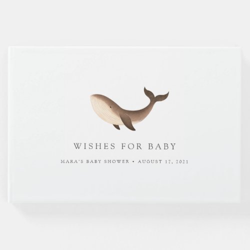 Wishes for Baby Shower Guest Book Whale