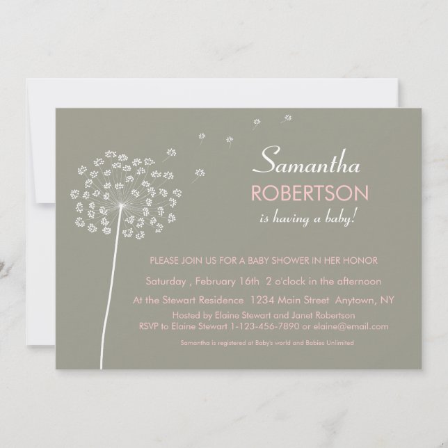 Wishes for Baby Shower Invitation (Front)