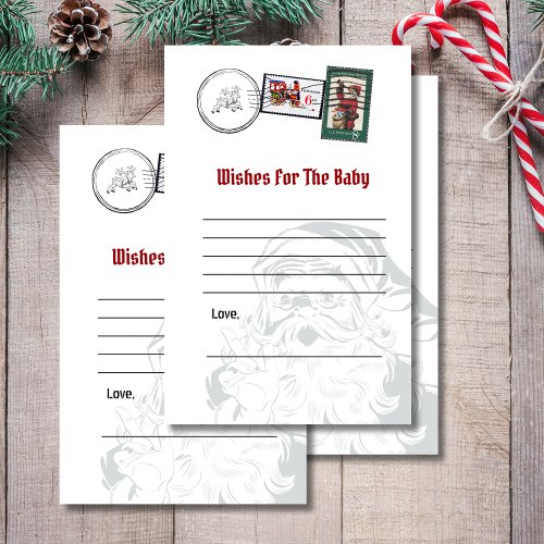 Wishes for baby shower santas letter postmarked