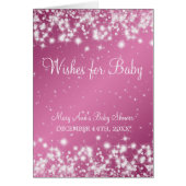 Wishes For Baby Shower Winter Sparkle Pink (Front)
