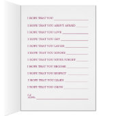 Wishes For Baby Shower Winter Sparkle Pink (Inside (Right))