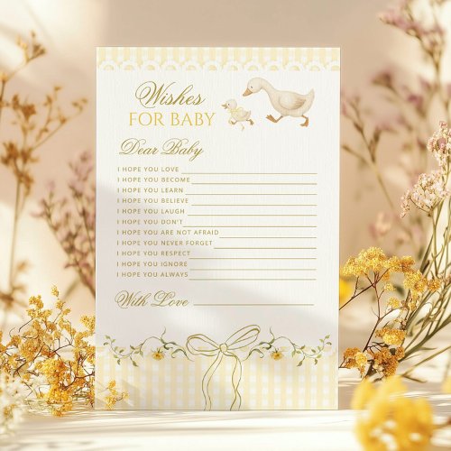 Wishes for baby Silly Goose Gender neutral card