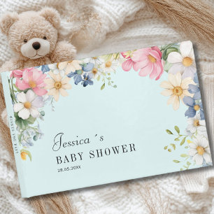 Wishes for Baby! Wildflower, Baby Shower Guest Book