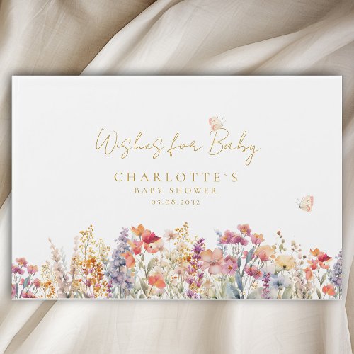 Wishes for Baby  Wildflower Guest Book