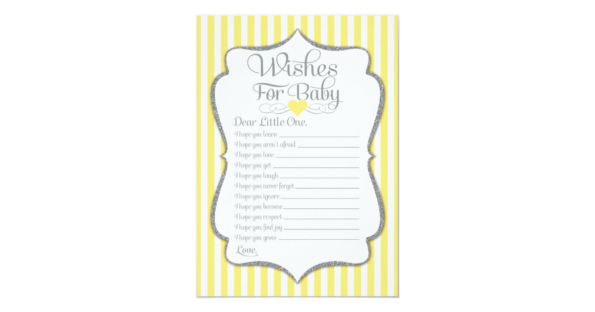 Printable Yellow Gray Baby Shower Games