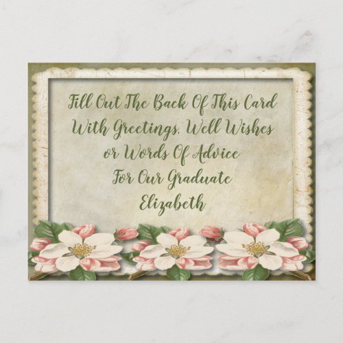 Wishes For Grad Vintage Advice Graduation Card