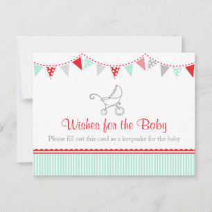 Wishes for the baby - baby shower postcard