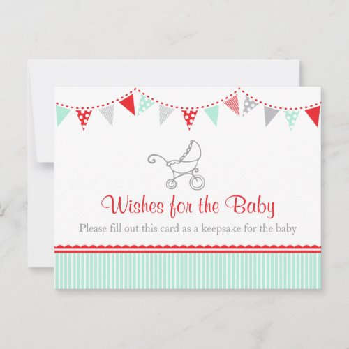 Wishes for the baby _ baby shower postcard