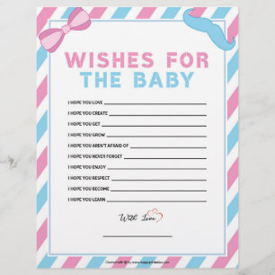 Wishes For The Baby [Gender Surprise] Letterhead