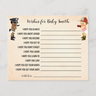 Wishes for the Baby Little Recruit Shower Card Flyer